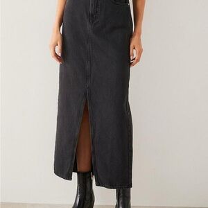 Never worn Mango Charcoal Denim Skirt
